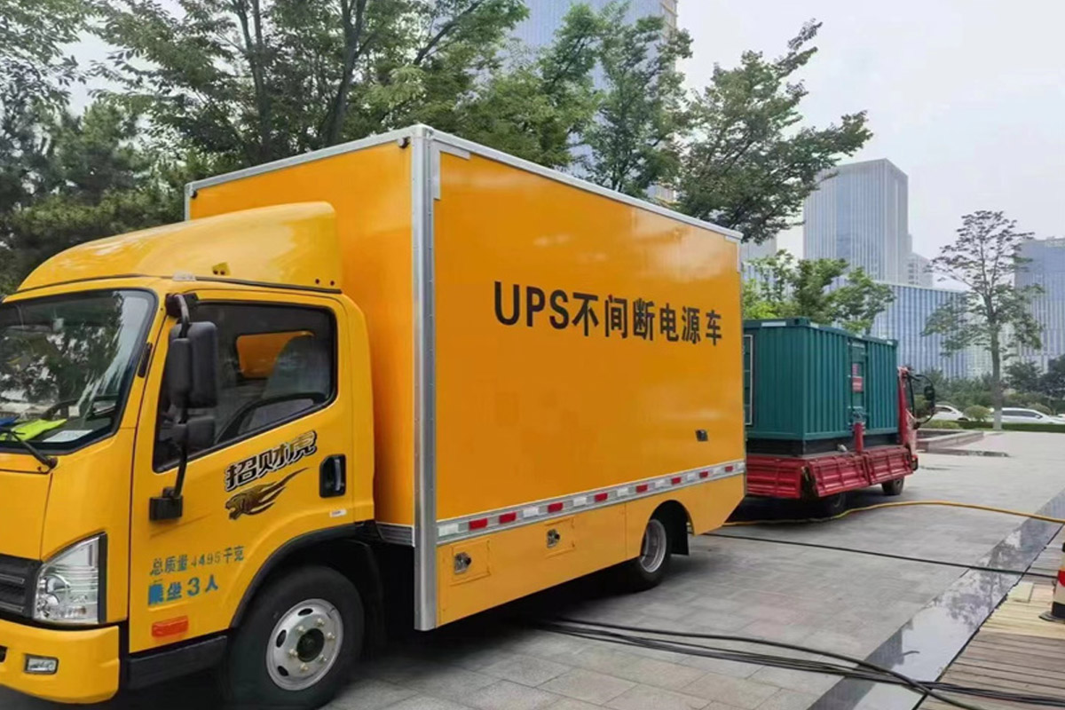 七星发电机租赁施工现场