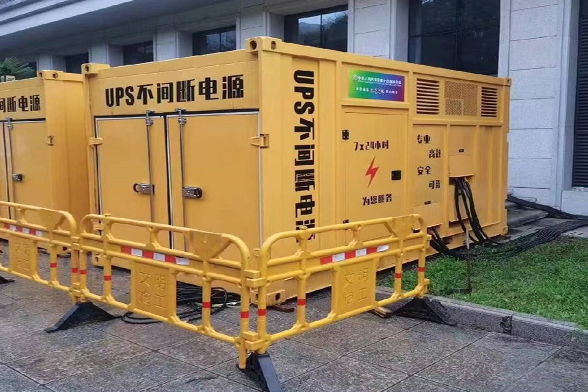 七星发电机租赁施工现场