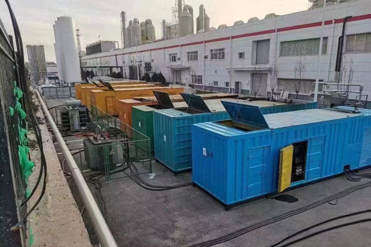 七星发电机租赁施工现场